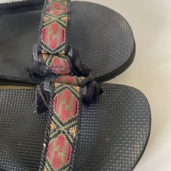 Vintage retro Merrell men's size 9 tribal print fabric velcro sandals - Picture 9 of 11